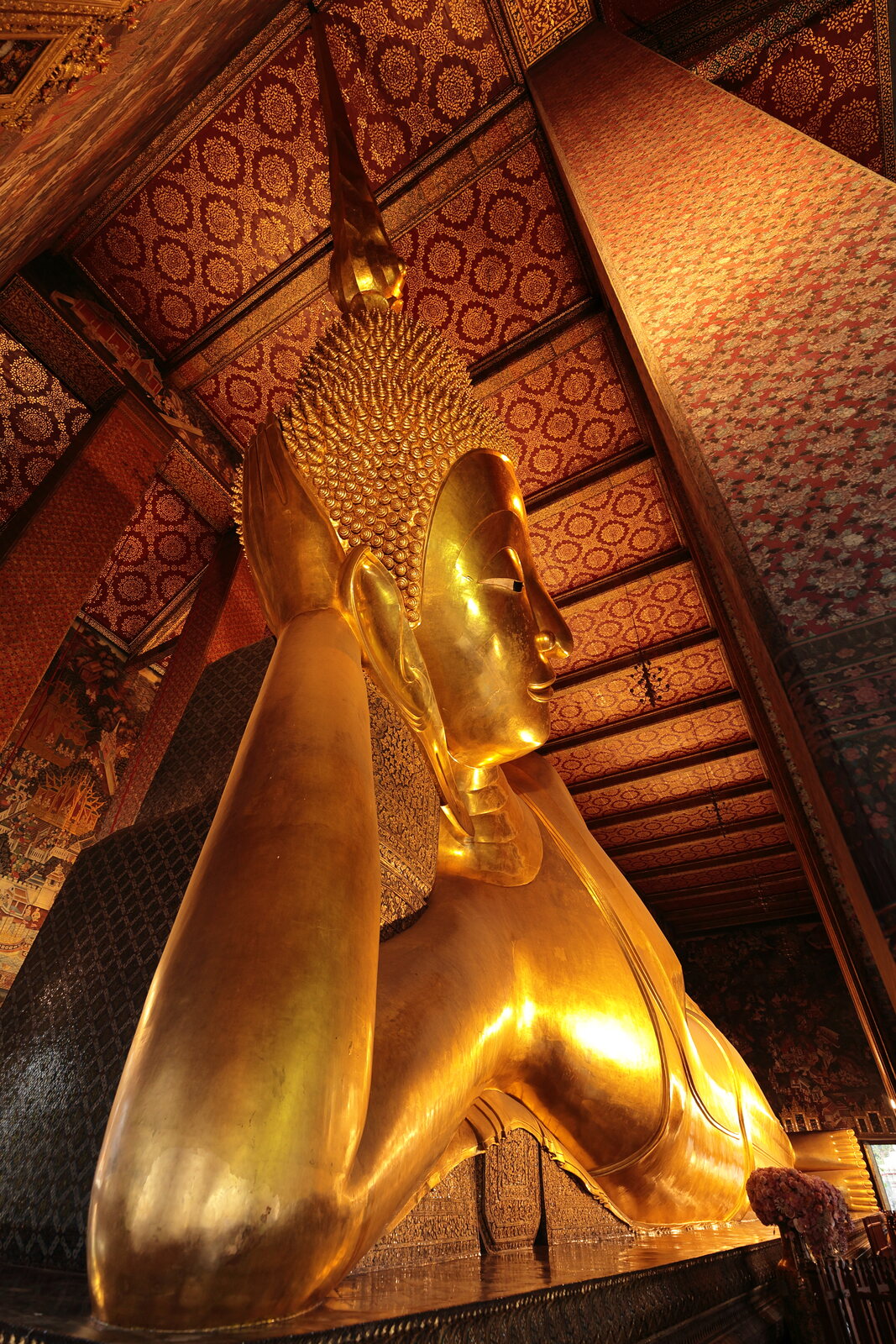 The gilded reclining Buddha of Wat Pho, Bangkok